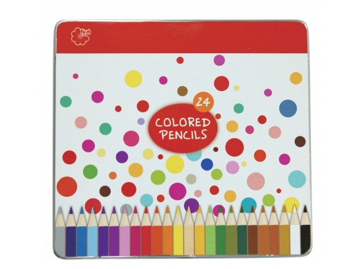 F-CP21-24_Colored Pencils Tin Set of 24 Assorted Colors