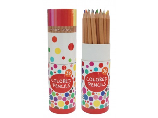 F-CP24-36_Natural Wood Barrel Colored Pencil