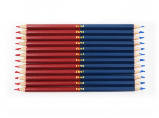 F-CP49-12_Double-Sided Checking Pencil (Red/Blue)